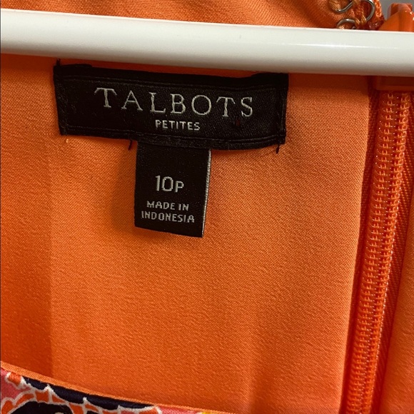 Talbots Womens Paisley Print Sleeveless Fit And Flare Midi Dress Lined Size 10 P - Picture 2 of 8